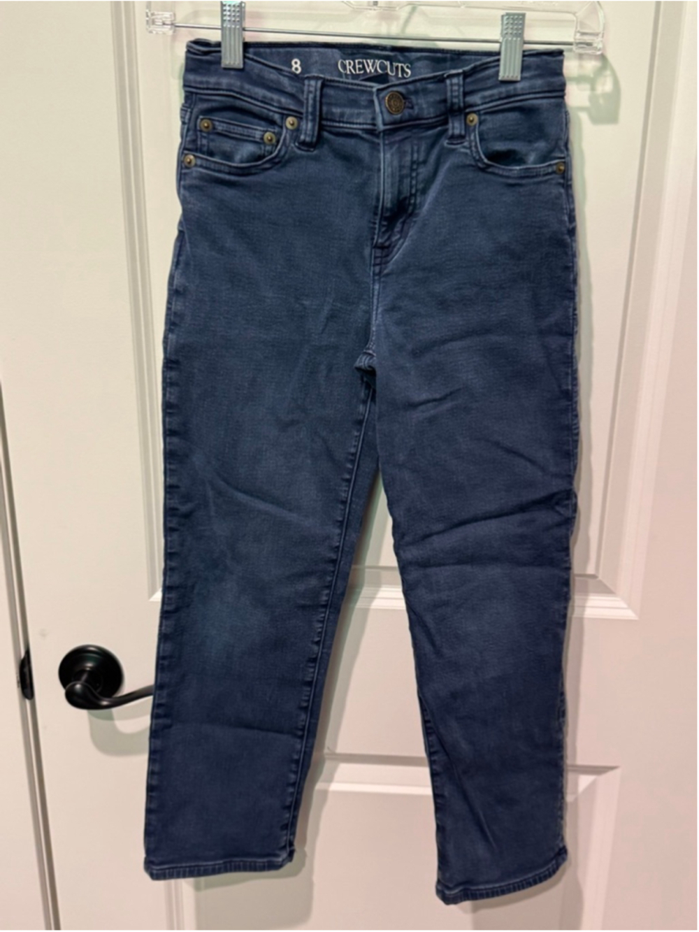 Boys Crewcuts Blue Relaxed Fit Stretch adjustable waist Jeans Size 8